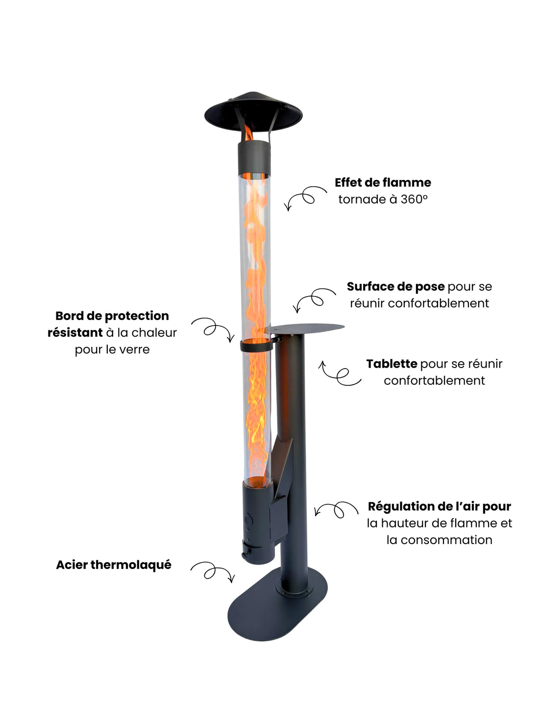 Kit de démarrage pour poêle à granulés d'extérieur Flamesa® Lumina – kit de démarrage avec accessoires